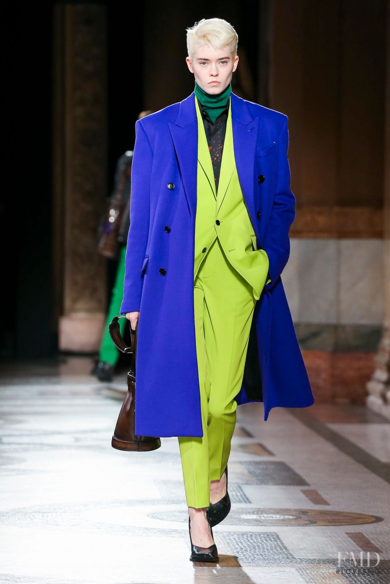 Maike Inga featured in  the Berluti fashion show for Autumn/Winter 2020