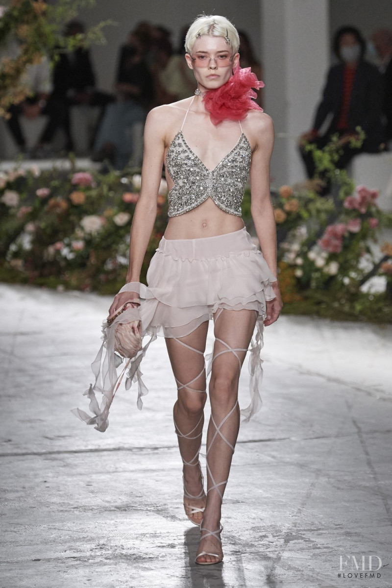 Maike Inga featured in  the Blumarine fashion show for Spring/Summer 2021