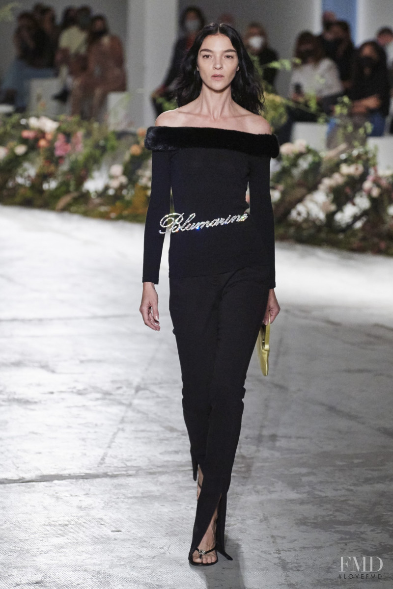 Mariacarla Boscono featured in  the Blumarine fashion show for Spring/Summer 2021