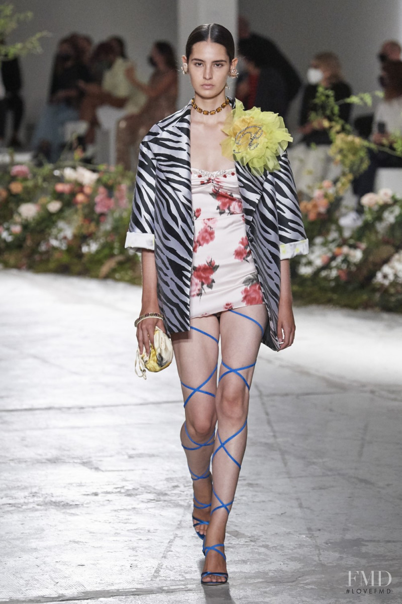 Africa Penalver featured in  the Blumarine fashion show for Spring/Summer 2021