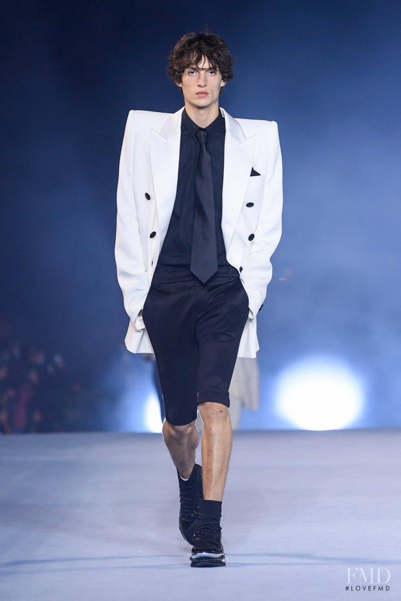 Lucas El Bali featured in  the Balmain fashion show for Spring/Summer 2021