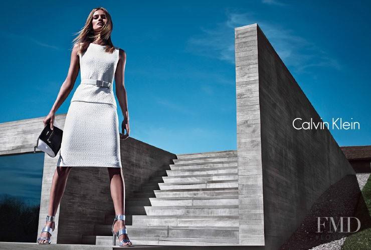 Edita Vilkeviciute featured in  the Calvin Klein White Label advertisement for Spring/Summer 2014