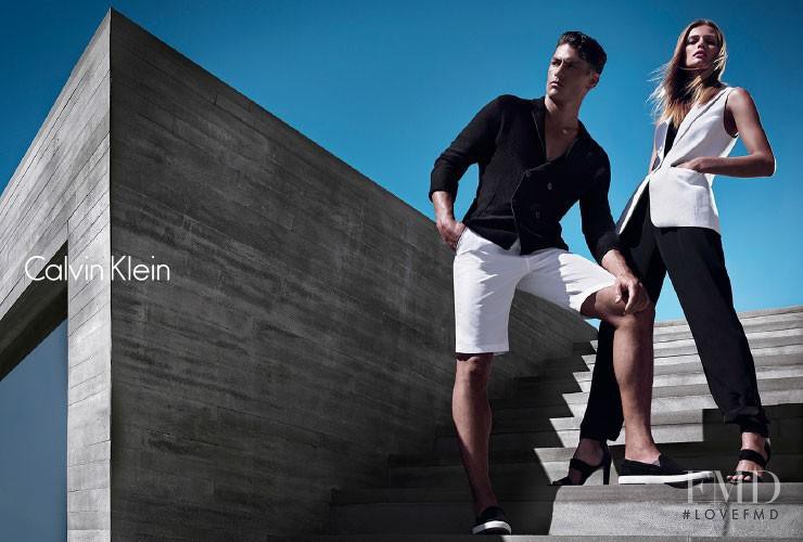 Edita Vilkeviciute featured in  the Calvin Klein White Label advertisement for Spring/Summer 2014