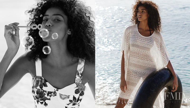 Imaan Hammam featured in  the H&M Forever Bohemian lookbook for Summer 2015
