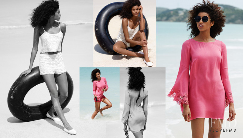 Imaan Hammam featured in  the H&M Forever Bohemian lookbook for Summer 2015