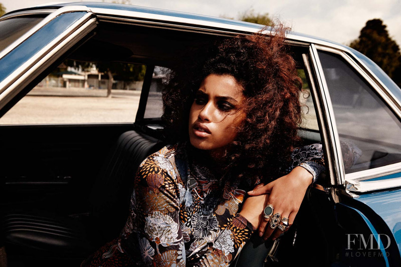 Imaan Hammam featured in  the H&M Capsule Collection lookbook for Fall 2015