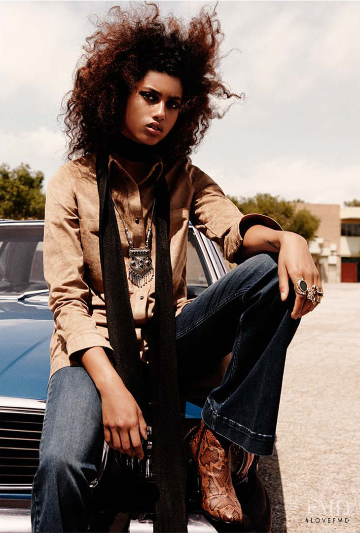 Imaan Hammam featured in  the H&M Capsule Collection lookbook for Fall 2015