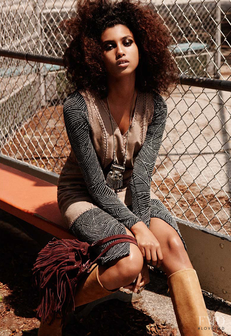 Imaan Hammam featured in  the H&M Capsule Collection lookbook for Fall 2015