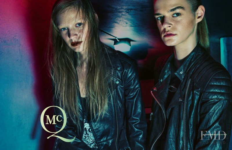 Brogan Loftus featured in  the McQ Alexander McQueen advertisement for Spring/Summer 2014