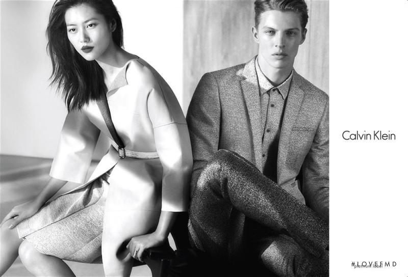 Liu Wen featured in  the CK Calvin Klein advertisement for Spring/Summer 2014