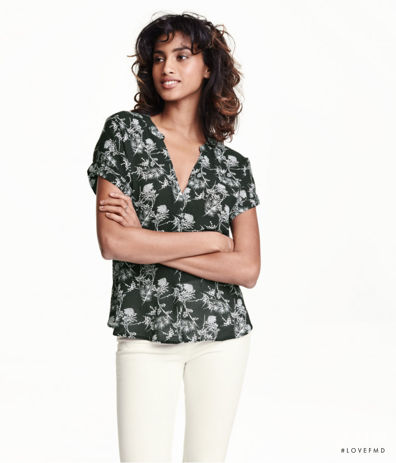 Imaan Hammam featured in  the H&M catalogue for Spring/Summer 2016