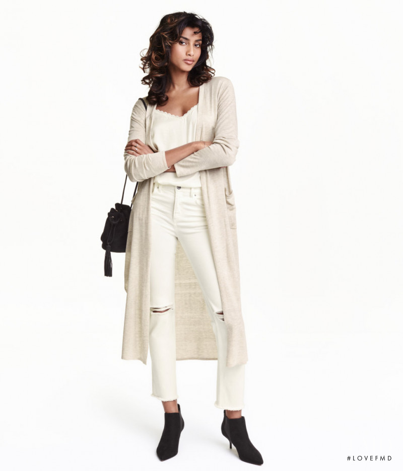 Imaan Hammam featured in  the H&M catalogue for Spring/Summer 2016