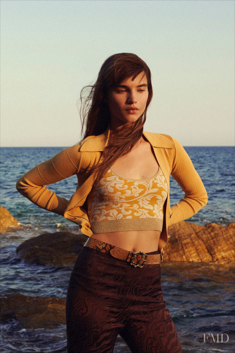 Meghan Roche featured in  the Sandro lookbook for Spring/Summer 2021