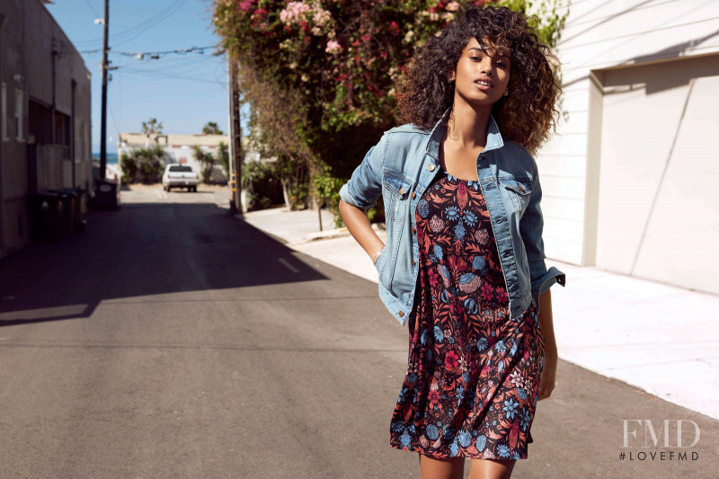 Imaan Hammam featured in  the H&M Beat the Heat lookbook for Summer 2016