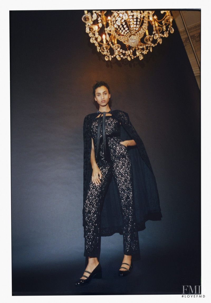 Imaan Hammam featured in  the Maje advertisement for Autumn/Winter 2016