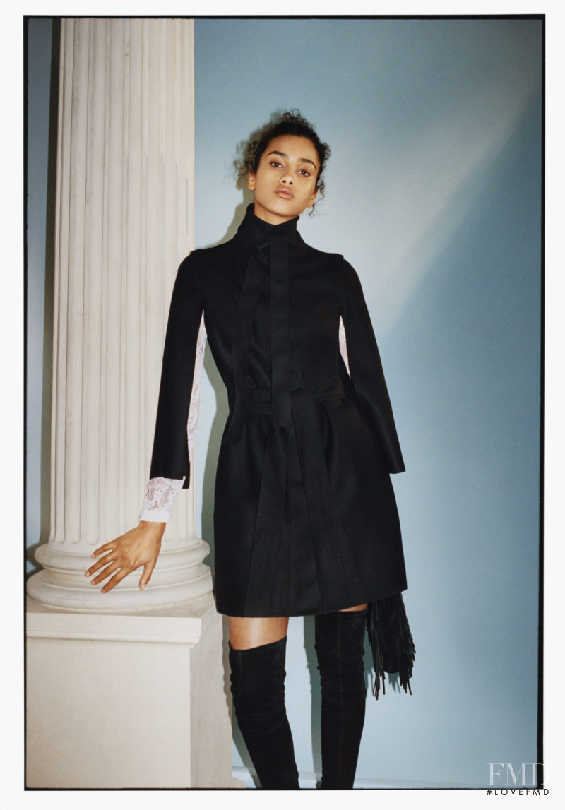 Imaan Hammam featured in  the Maje advertisement for Autumn/Winter 2016