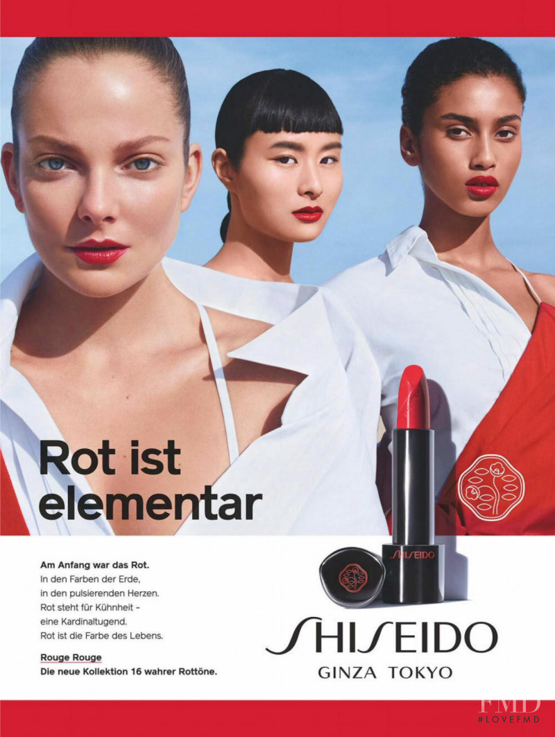 Eniko Mihalik featured in  the Shiseido advertisement for Autumn/Winter 2016