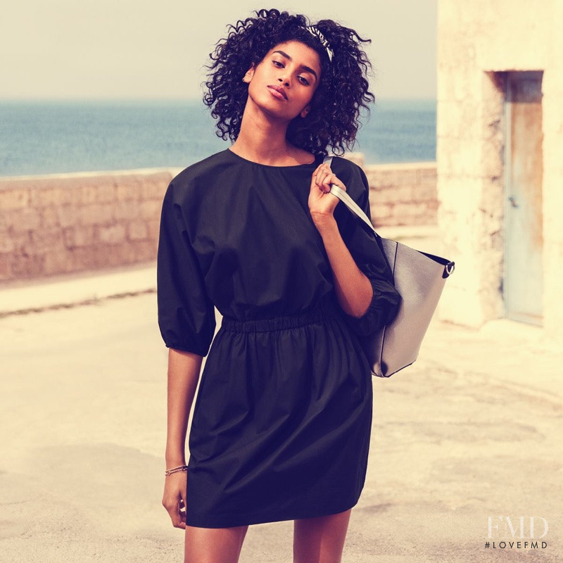Imaan Hammam featured in  the H&M lookbook for Summer 2017