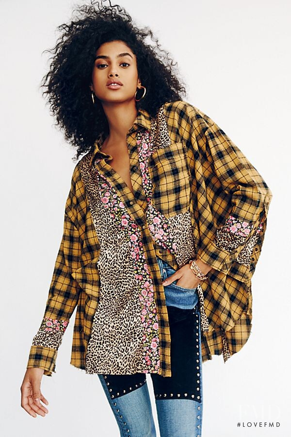 Imaan Hammam featured in  the Free People lookbook for Spring/Summer 2020