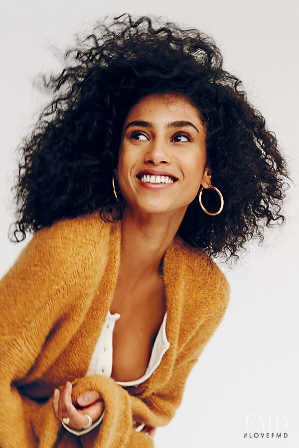 Imaan Hammam featured in  the Free People lookbook for Spring/Summer 2020