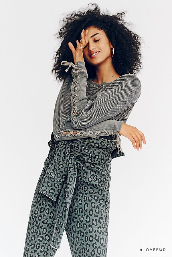 Imaan Hammam featured in  the Free People lookbook for Spring/Summer 2020