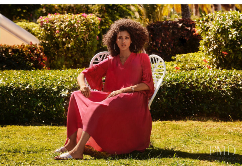 Imaan Hammam featured in  the H&M lookbook for Summer 2019