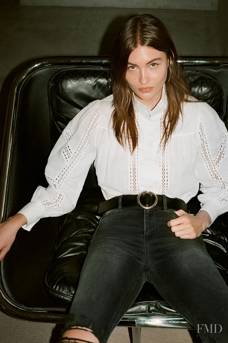 Grace Elizabeth featured in  the Frame Denim advertisement for Spring/Summer 2020