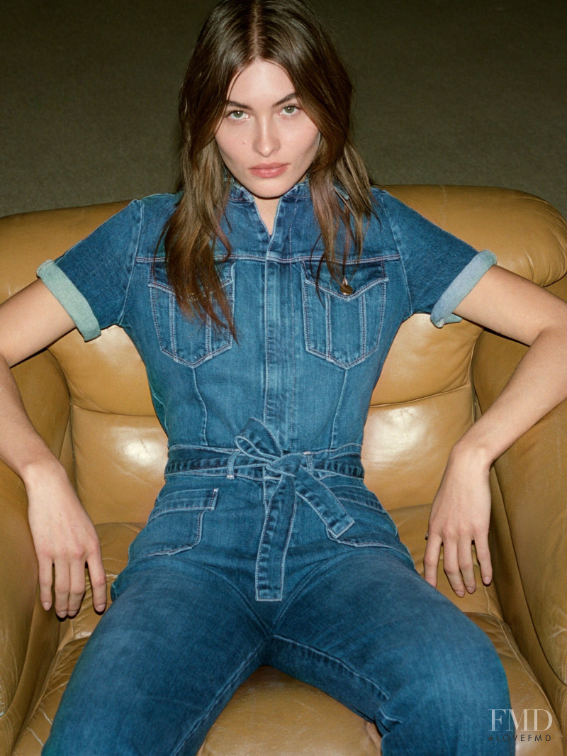 Grace Elizabeth featured in  the Frame Denim advertisement for Spring/Summer 2020