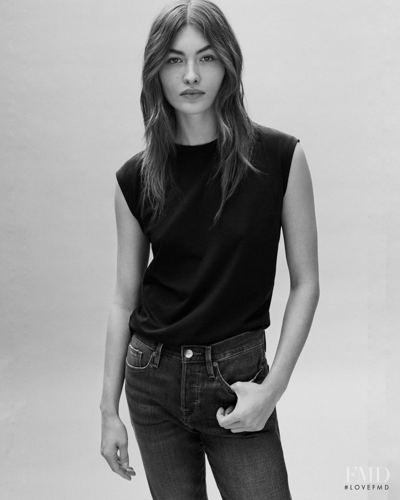 Grace Elizabeth featured in  the Frame Denim advertisement for Spring/Summer 2020