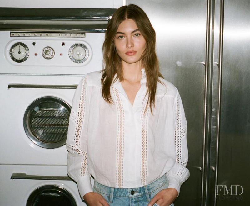 Grace Elizabeth featured in  the Frame Denim advertisement for Spring/Summer 2020