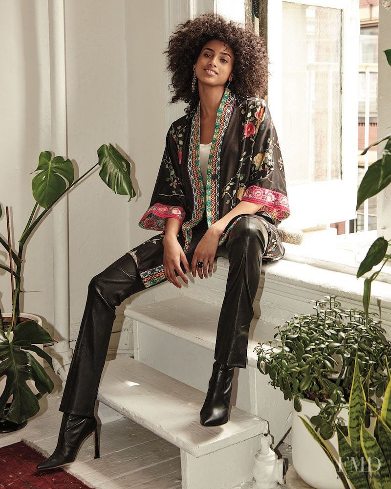 Imaan Hammam featured in  the Neiman Marcus catalogue for Fall 2018