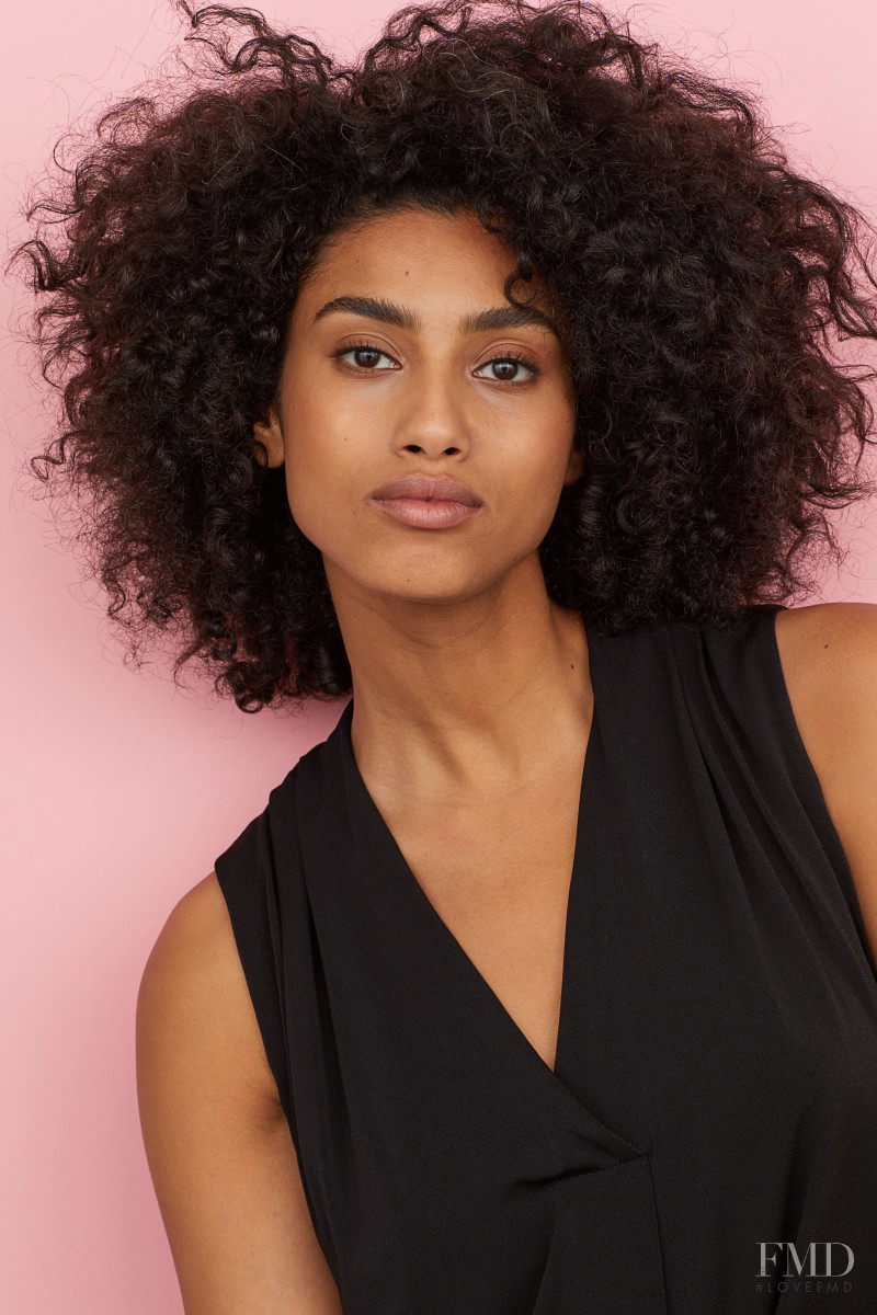 Imaan Hammam featured in  the H&M catalogue for Pre-Fall 2018