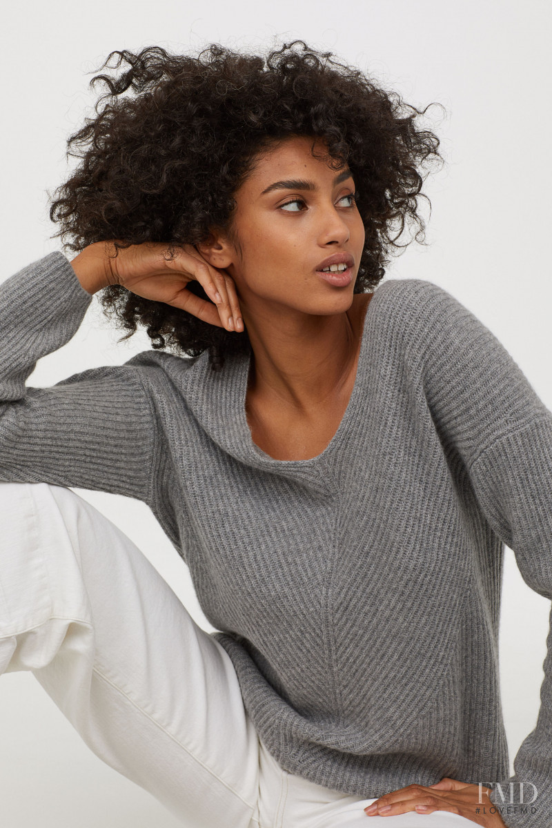 Imaan Hammam featured in  the H&M catalogue for Pre-Fall 2018