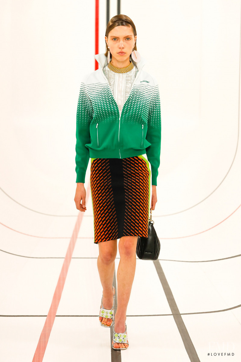 Anneliek Heuvel featured in  the Miu Miu fashion show for Spring/Summer 2021