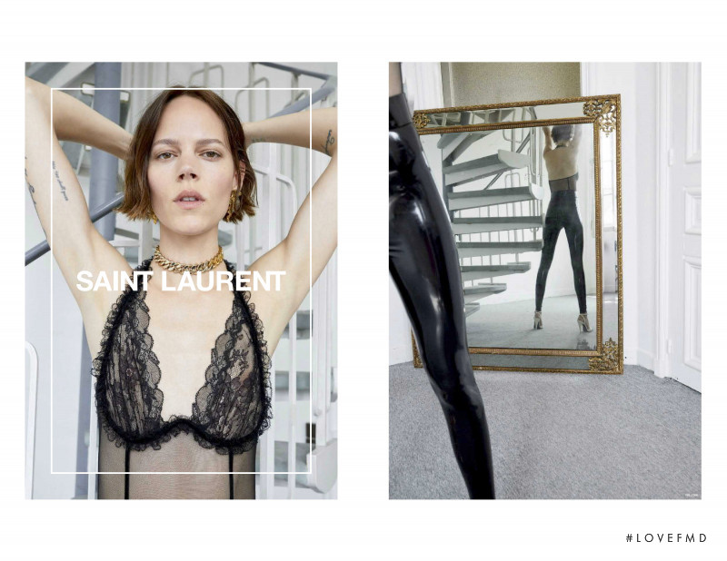 Freja Beha Erichsen featured in  the Saint Laurent advertisement for Winter 2020