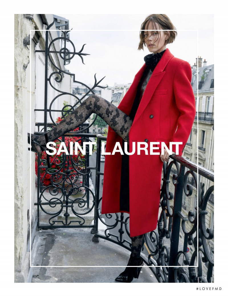 Freja Beha Erichsen featured in  the Saint Laurent advertisement for Winter 2020