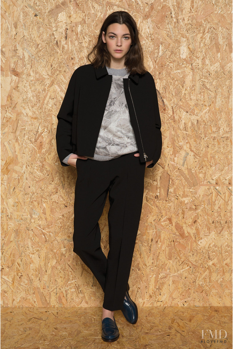 Vittoria Ceretti featured in  the Mantù lookbook for Pre-Fall 2014