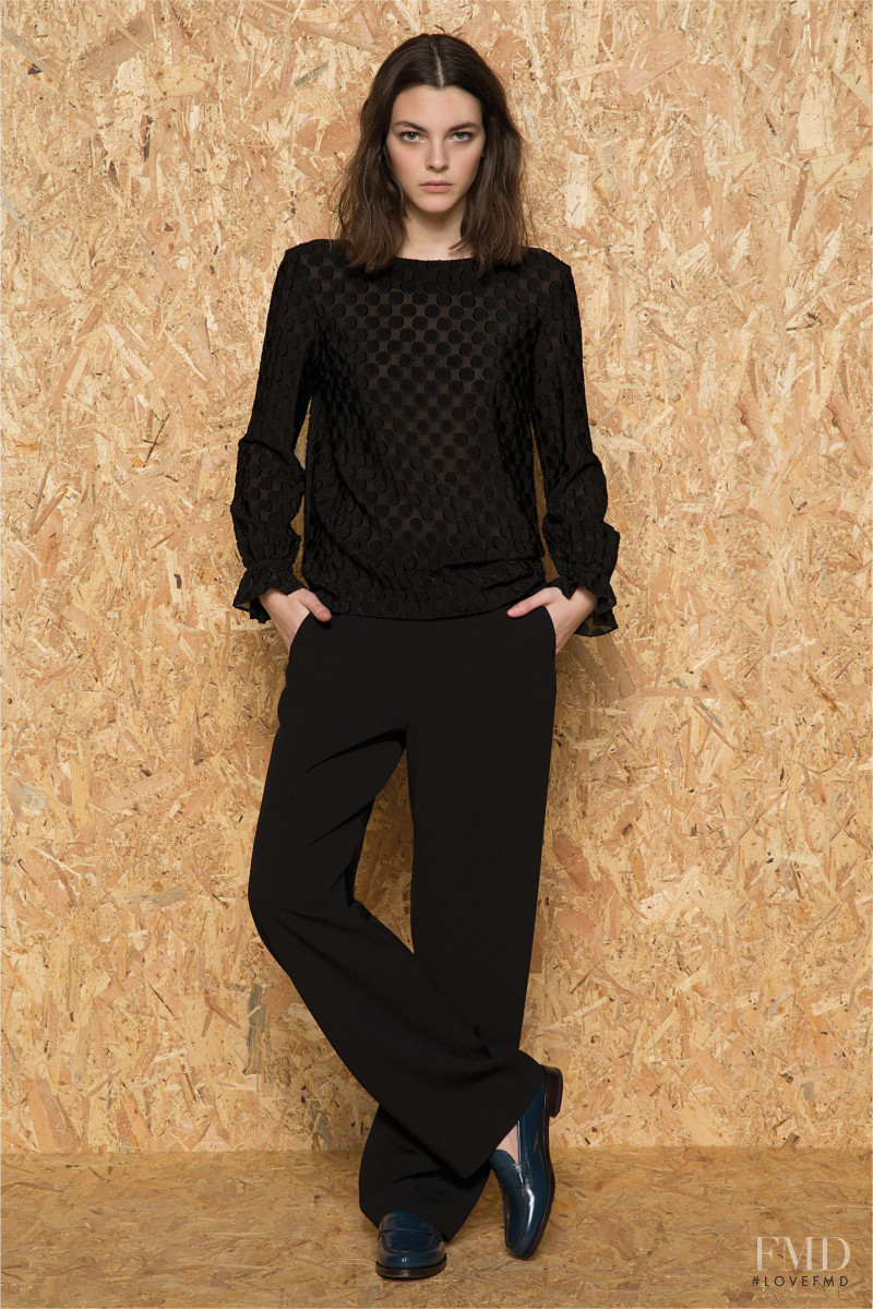 Vittoria Ceretti featured in  the Mantù lookbook for Pre-Fall 2014