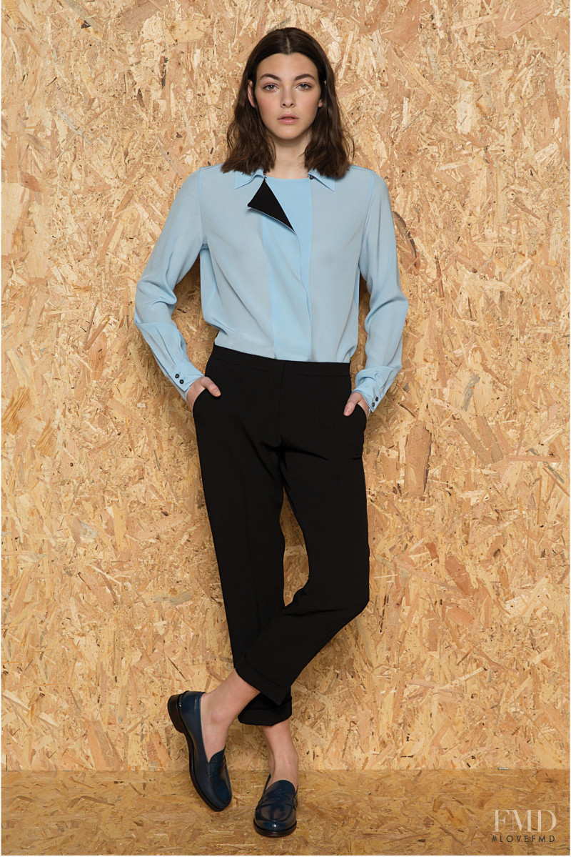 Vittoria Ceretti featured in  the Mantù lookbook for Pre-Fall 2014