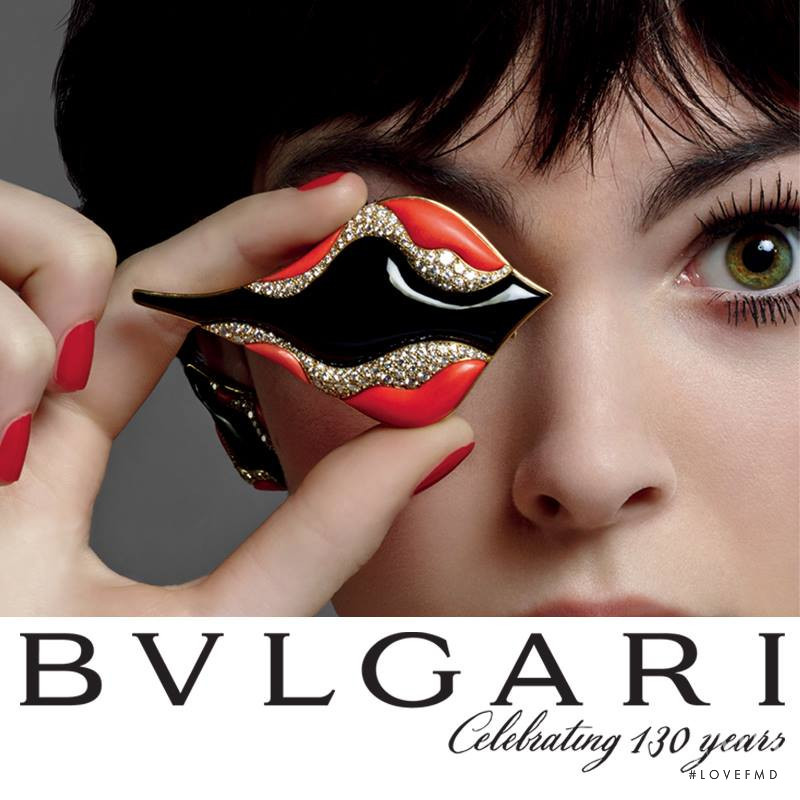 Vittoria Ceretti featured in  the Bulgari 130 Years Anniversary advertisement for Summer 2014