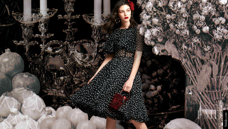 Vittoria Ceretti featured in  the Dolce & Gabbana advertisement for Holiday 2015
