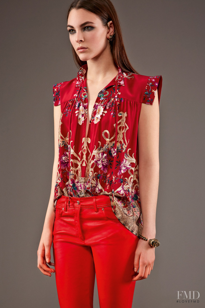 Vittoria Ceretti featured in  the Roberto Cavalli lookbook for Pre-Fall 2015