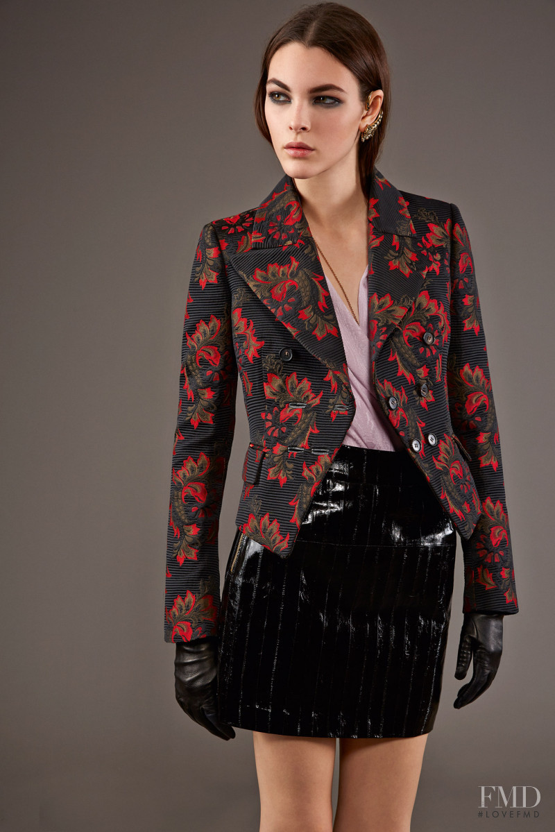 Vittoria Ceretti featured in  the Roberto Cavalli lookbook for Pre-Fall 2015