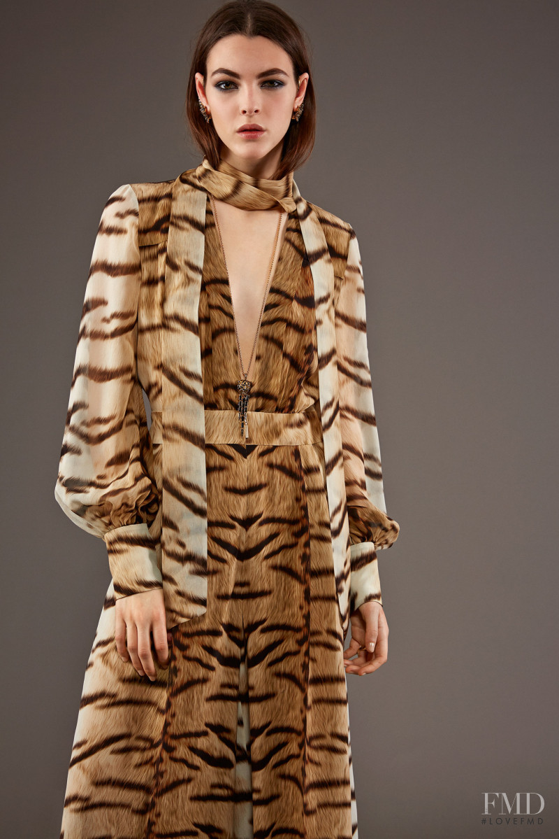 Vittoria Ceretti featured in  the Roberto Cavalli lookbook for Pre-Fall 2015