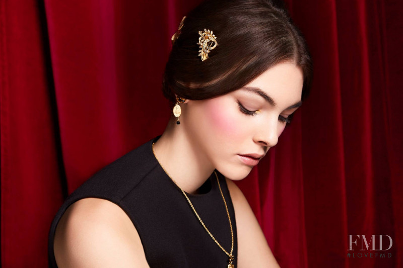 Vittoria Ceretti featured in  the Dolce & Gabbana Beauty advertisement for Fall 2015