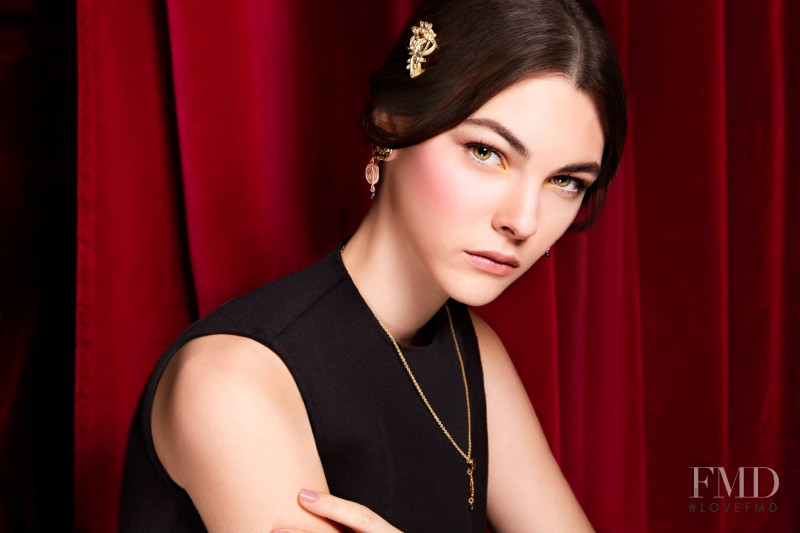 Vittoria Ceretti featured in  the Dolce & Gabbana Beauty advertisement for Fall 2015