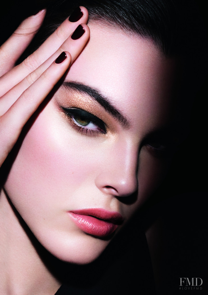 Vittoria Ceretti featured in  the Armani Beauty Night Light advertisement for Holiday 2016