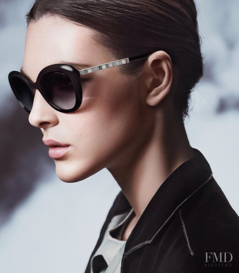 Vittoria Ceretti featured in  the Giorgio Armani Eyewear advertisement for Autumn/Winter 2015