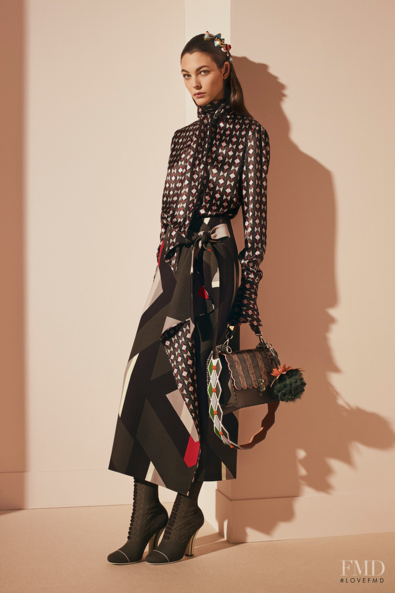 Vittoria Ceretti featured in  the Fendi lookbook for Pre-Fall 2017