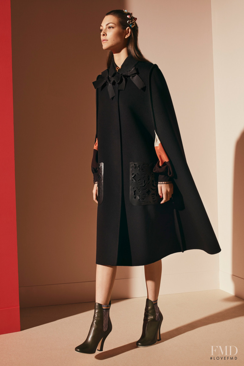 Vittoria Ceretti featured in  the Fendi lookbook for Pre-Fall 2017